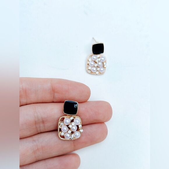 pearl drop earrings H38 - Picture 3 of 5